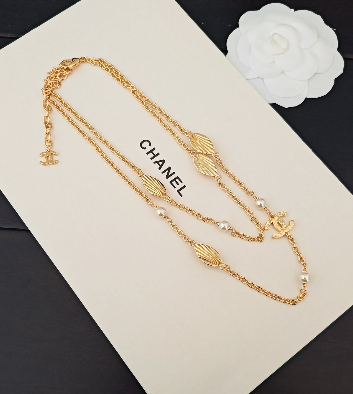 Signature Emblem Crystal-Accent Pendant Necklace – Design 010 side detail