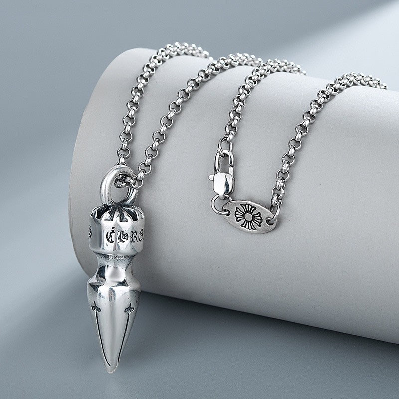 Gothic Emblem Pendant Necklace in Metal-Tone – Design 45 styled product view