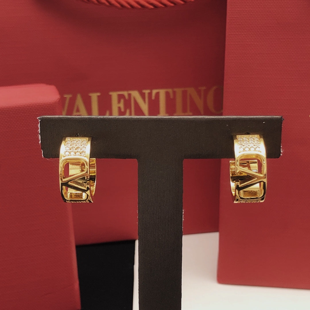 Moon Drop Earrings in Gold-Tone – Design 01 detail view