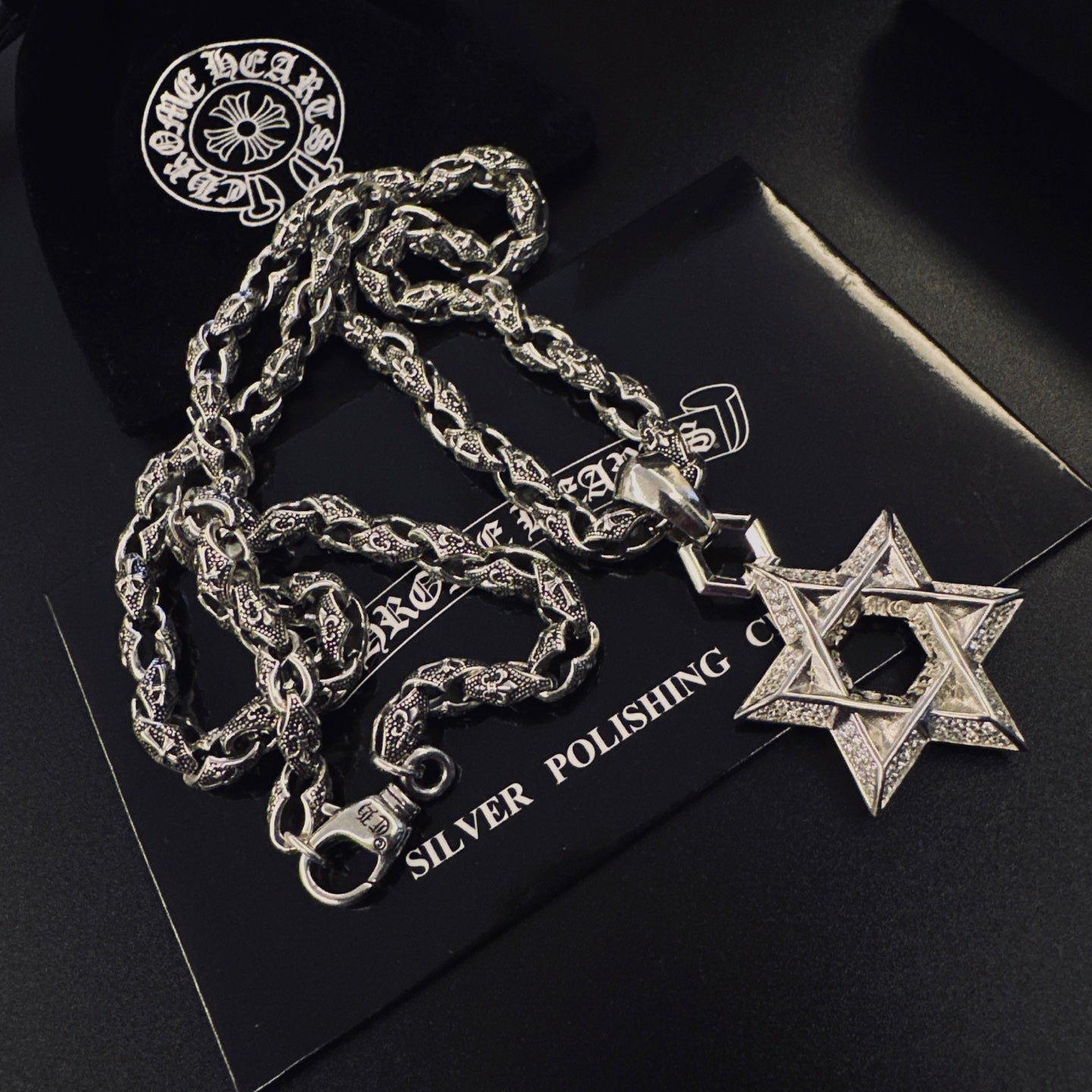 Cross Pendant Necklace in Antique Silver-Tone – Design 13 front product view