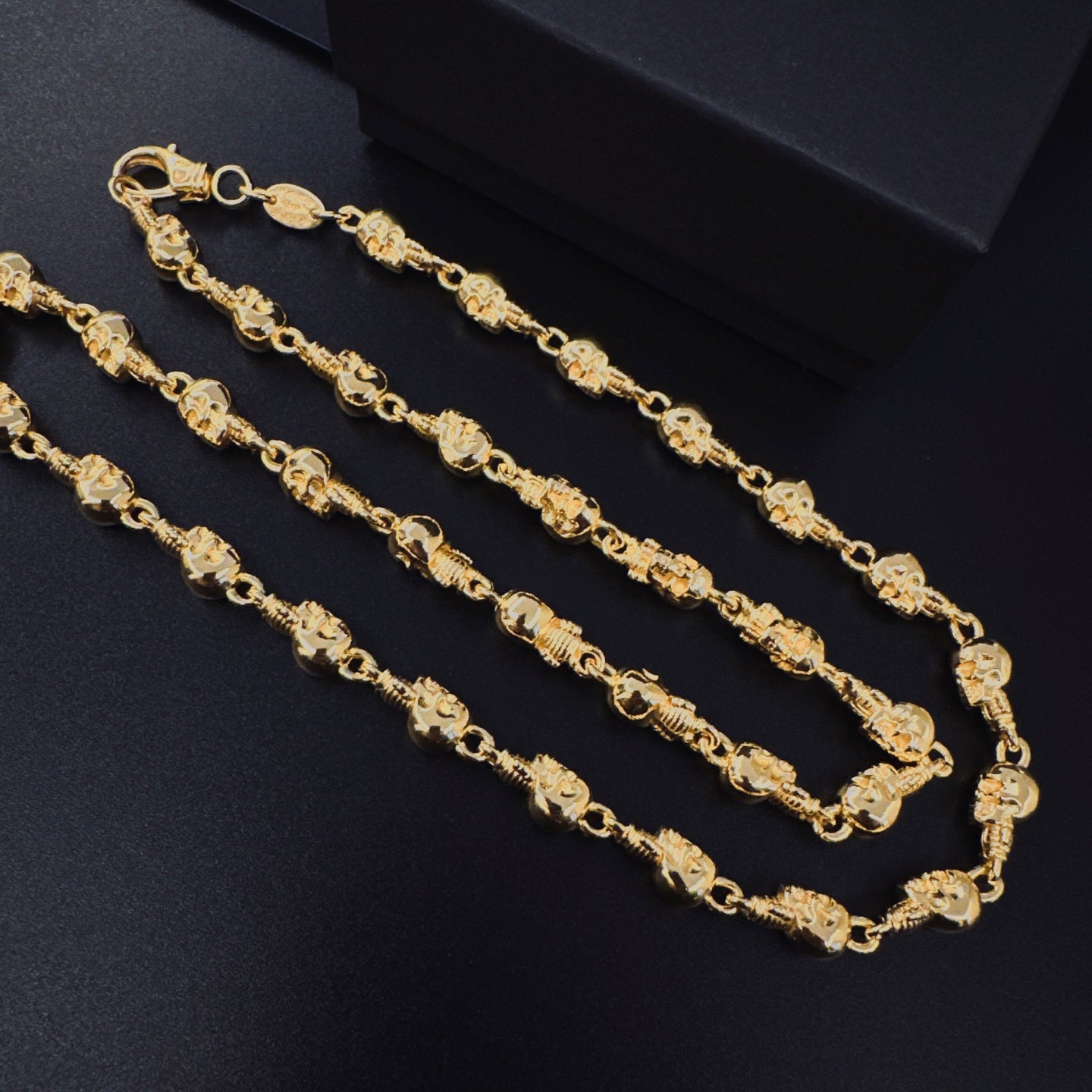Signature Emblem Pendant Necklace in Gold-Tone – Design 008 front product view