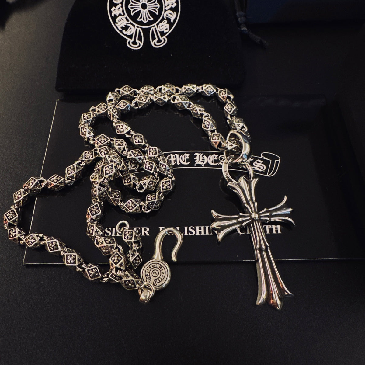 Gothic Emblem Pendant Necklace in Metal-Tone – Design 29 main product view
