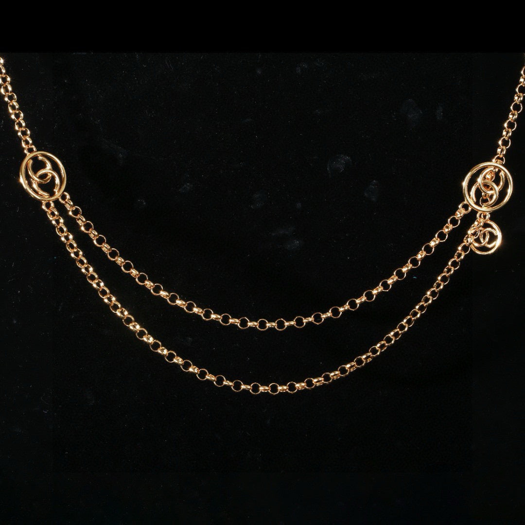 Signature Emblem Jewelry Accessory in Polished Metal-Tone – Design 052 front product view