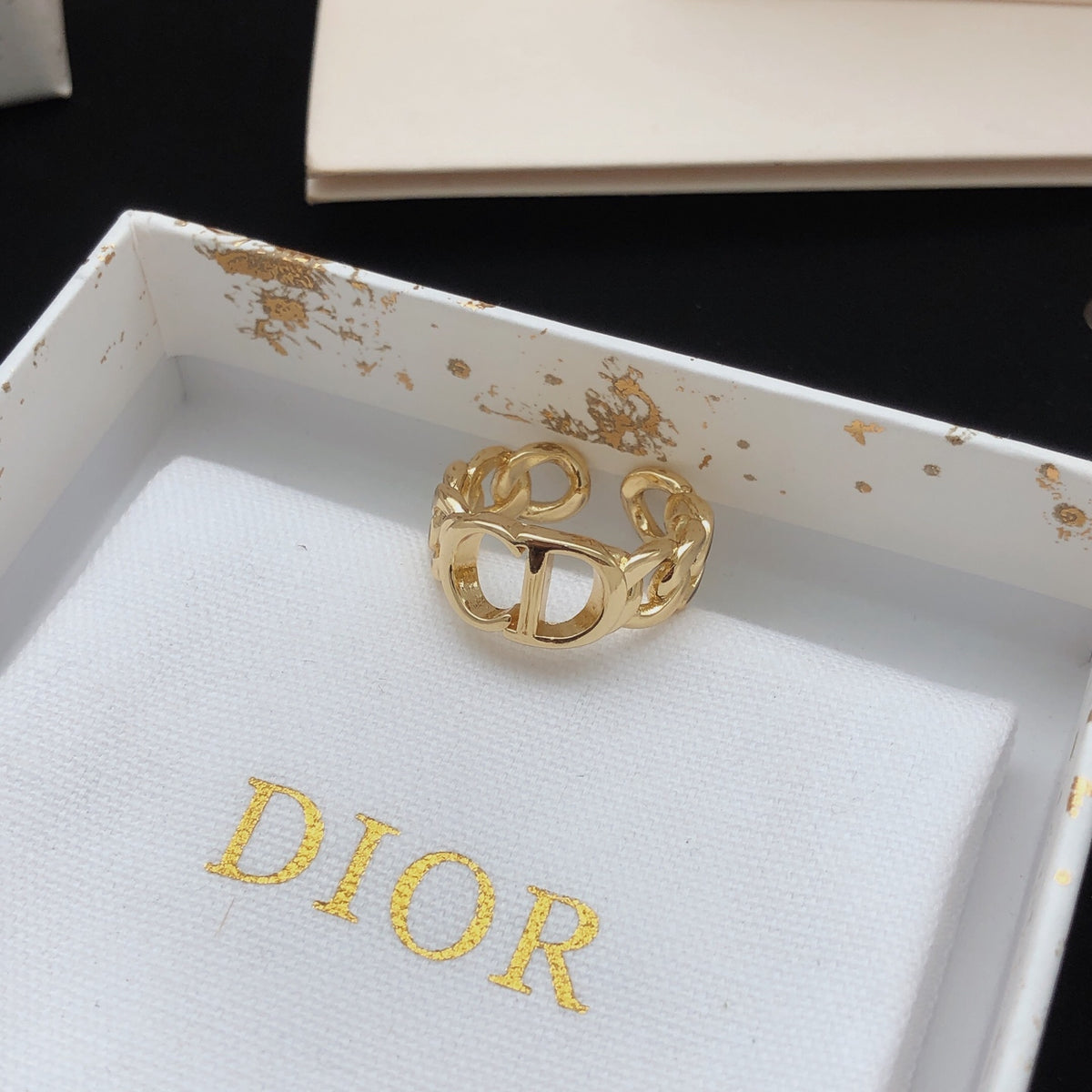 Sculptural Statement Ring in Polished Metal-Tone side detail