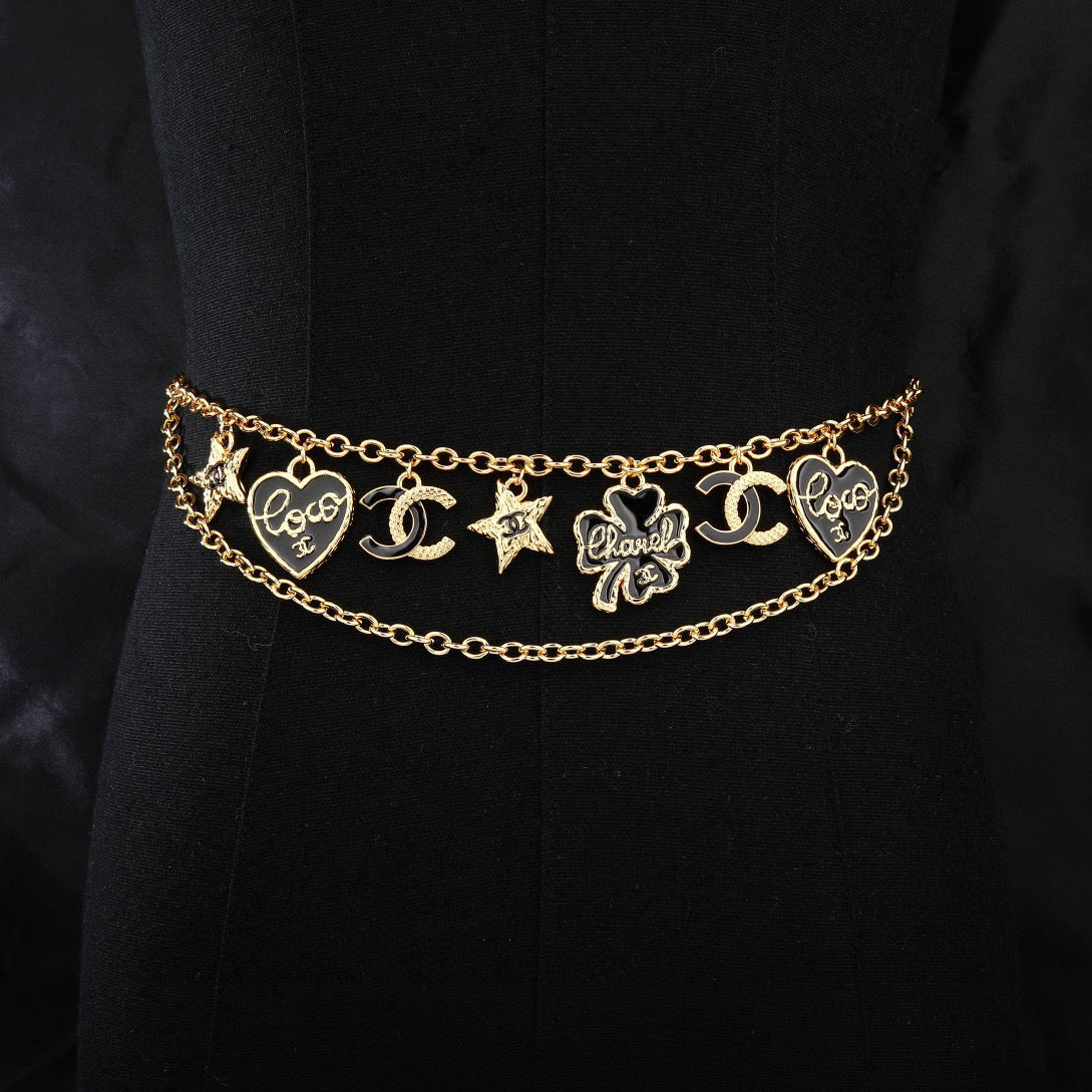 Signature Emblem Jewelry Accessory in Polished Metal-Tone – Design 002 front product view
