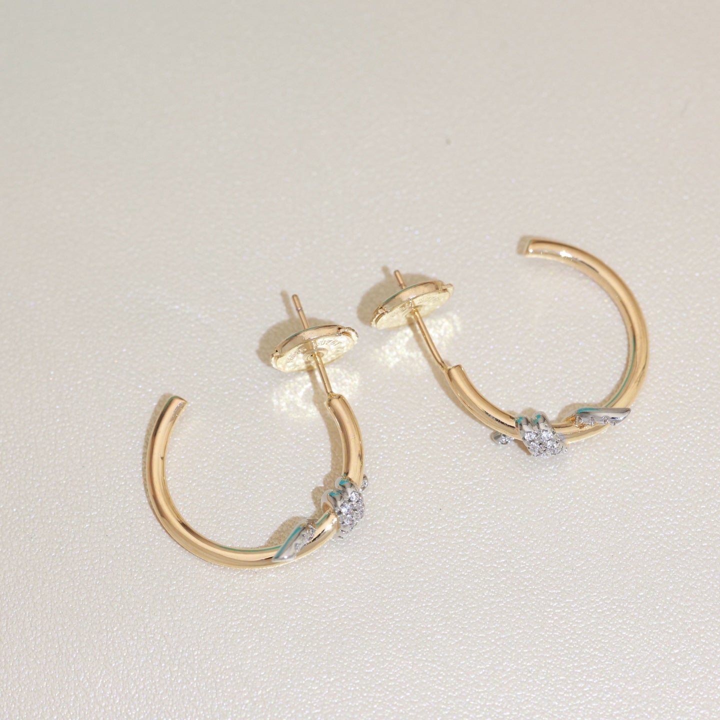 Knot Stud Earrings in Gold-Tone – Knot Detail detail view