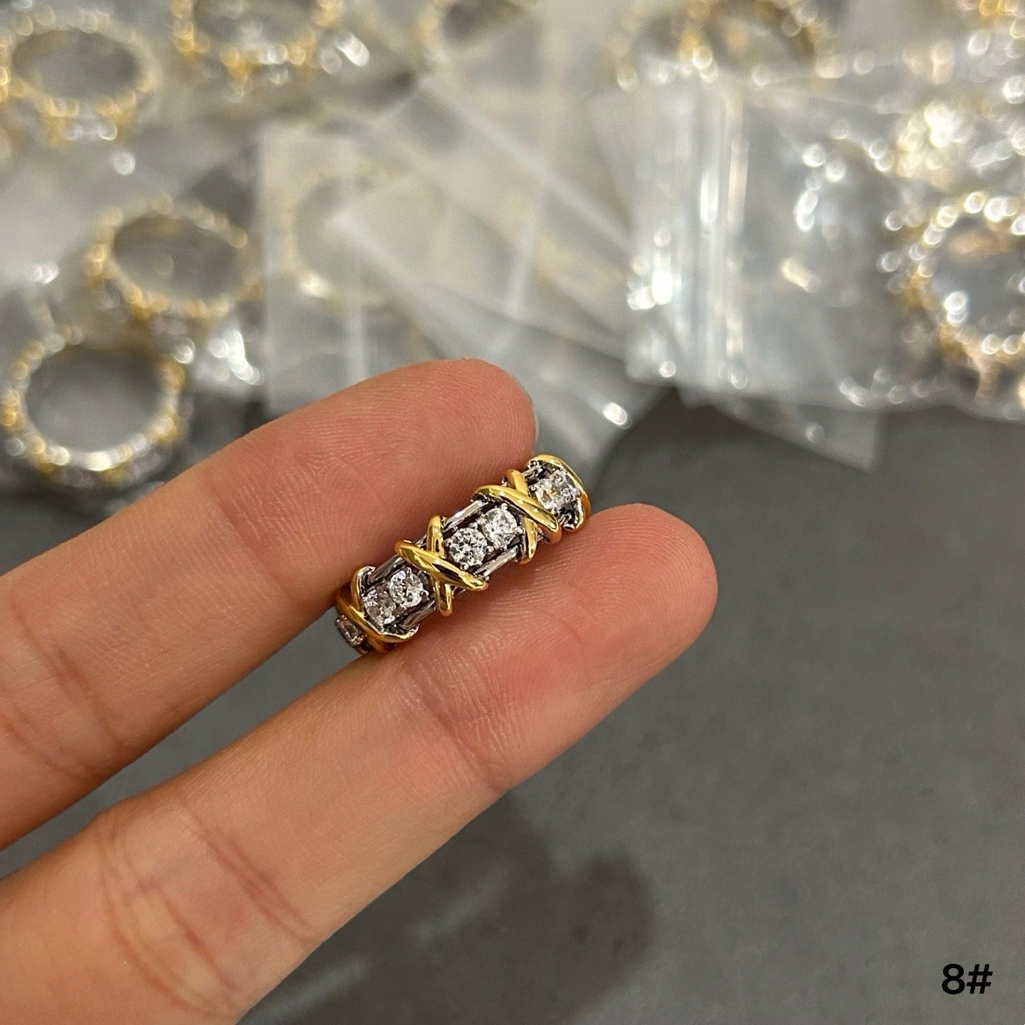 Signature Motif Statement Ring in Polished Metal-Tone – Design 01 main product view