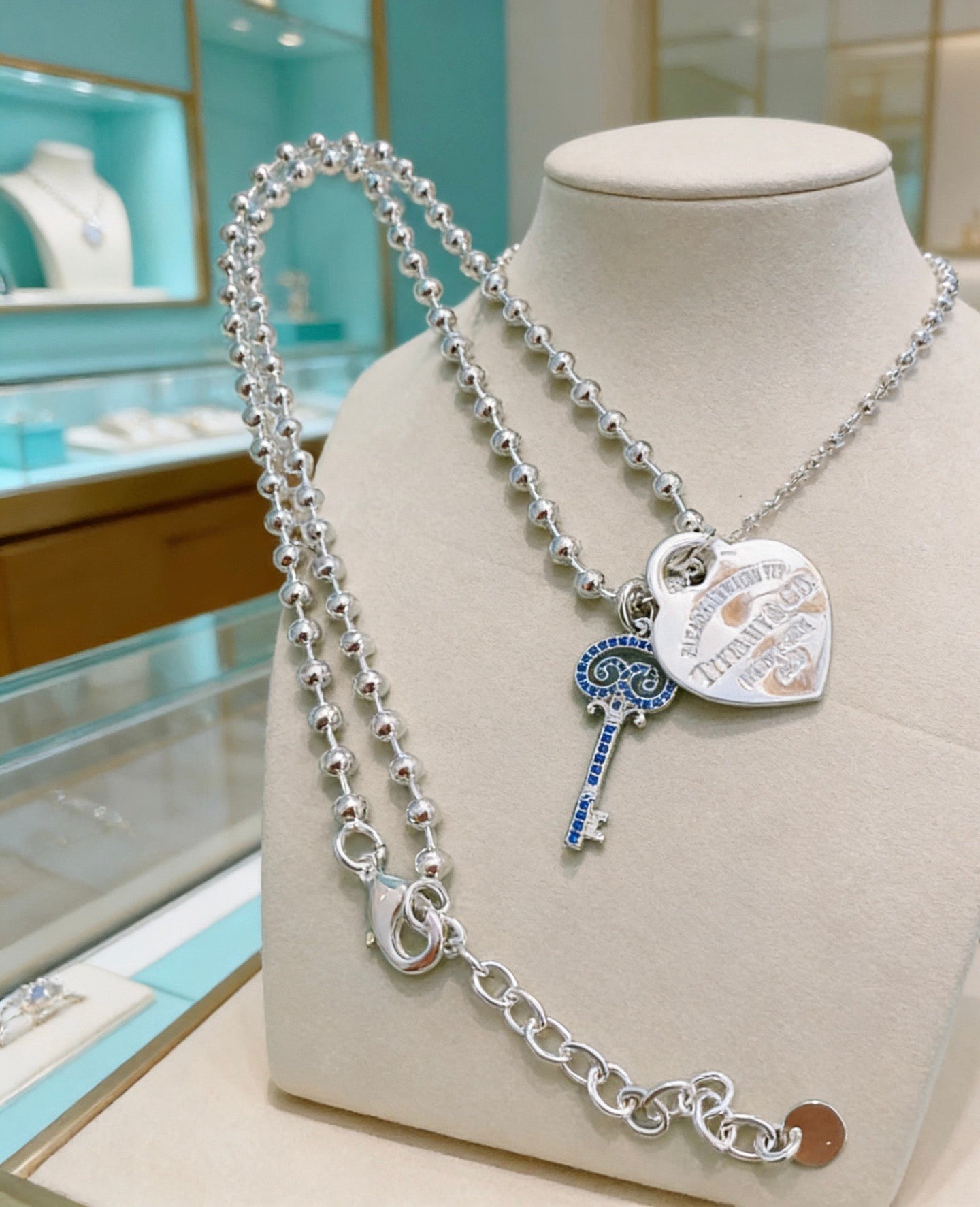 Signature Motif Jewelry Accessory in Silver-Tone – Vintage Detail – Design 02 main product view
