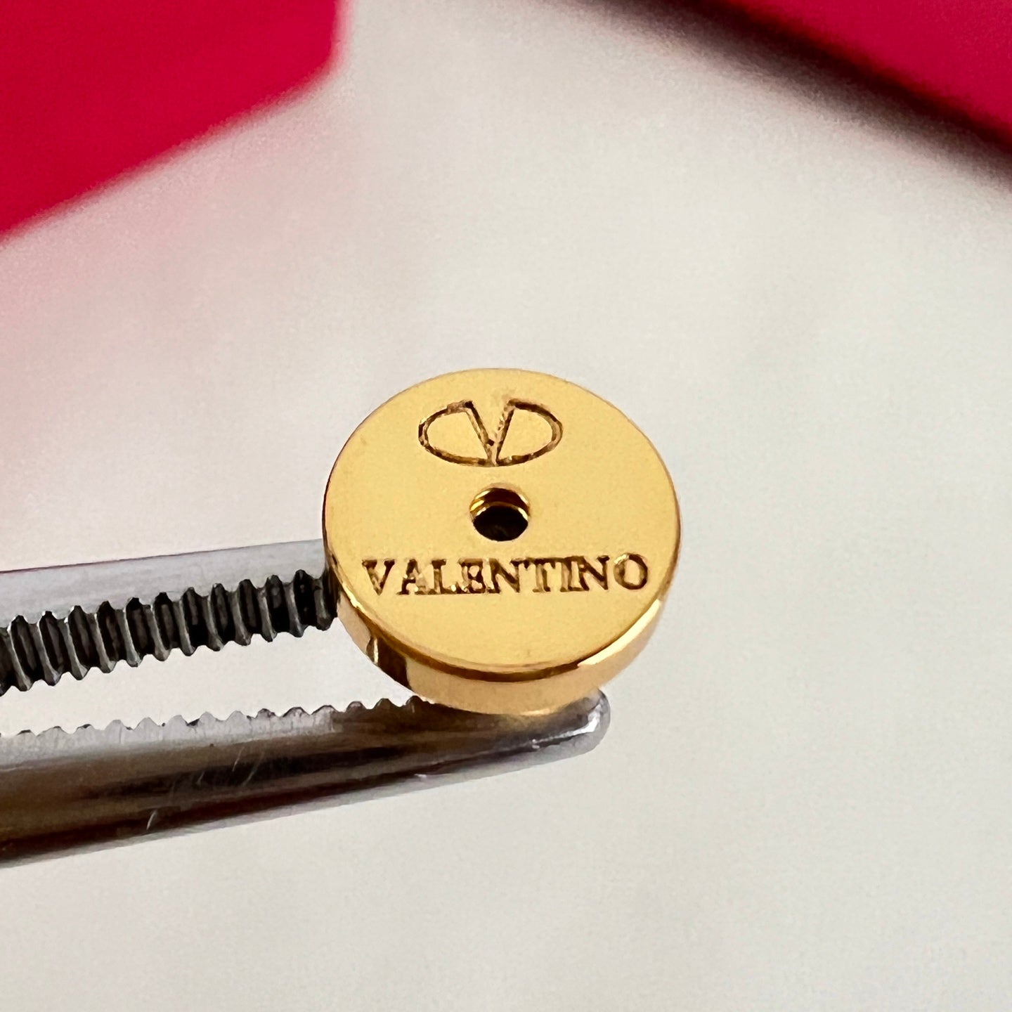 Signature Emblem Statement Earrings in Polished Metal-Tone – Design 03 styled detail