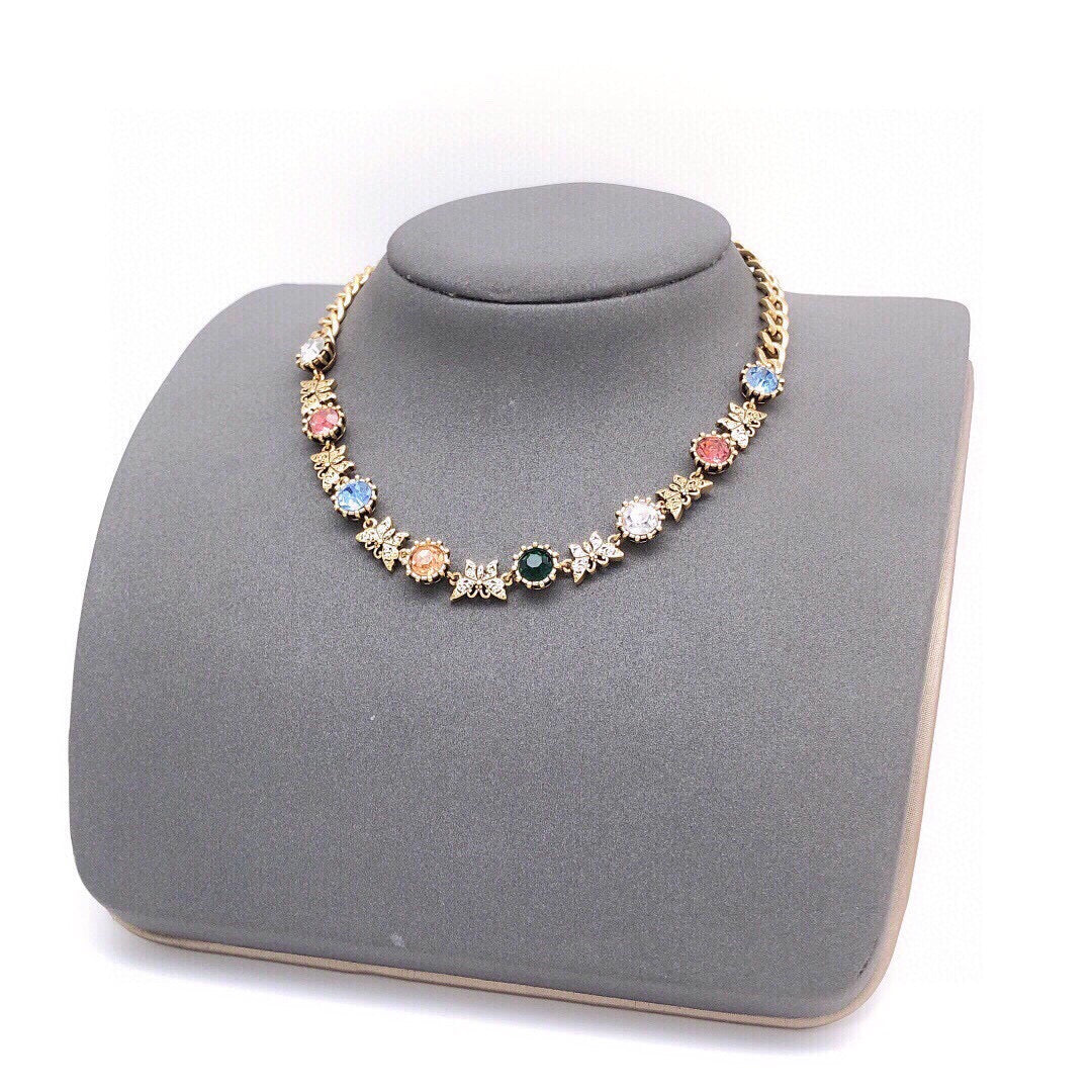 Geometric Emblem Pendant Necklace in Gold-Tone – Design 002 close-up detail