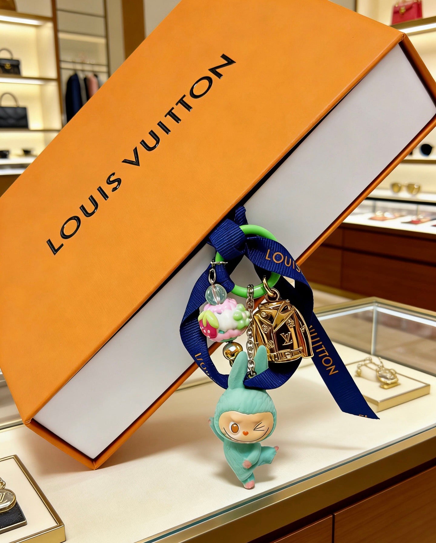 Bag Motif Keychain – Bag Detail – Design 083 styled product view