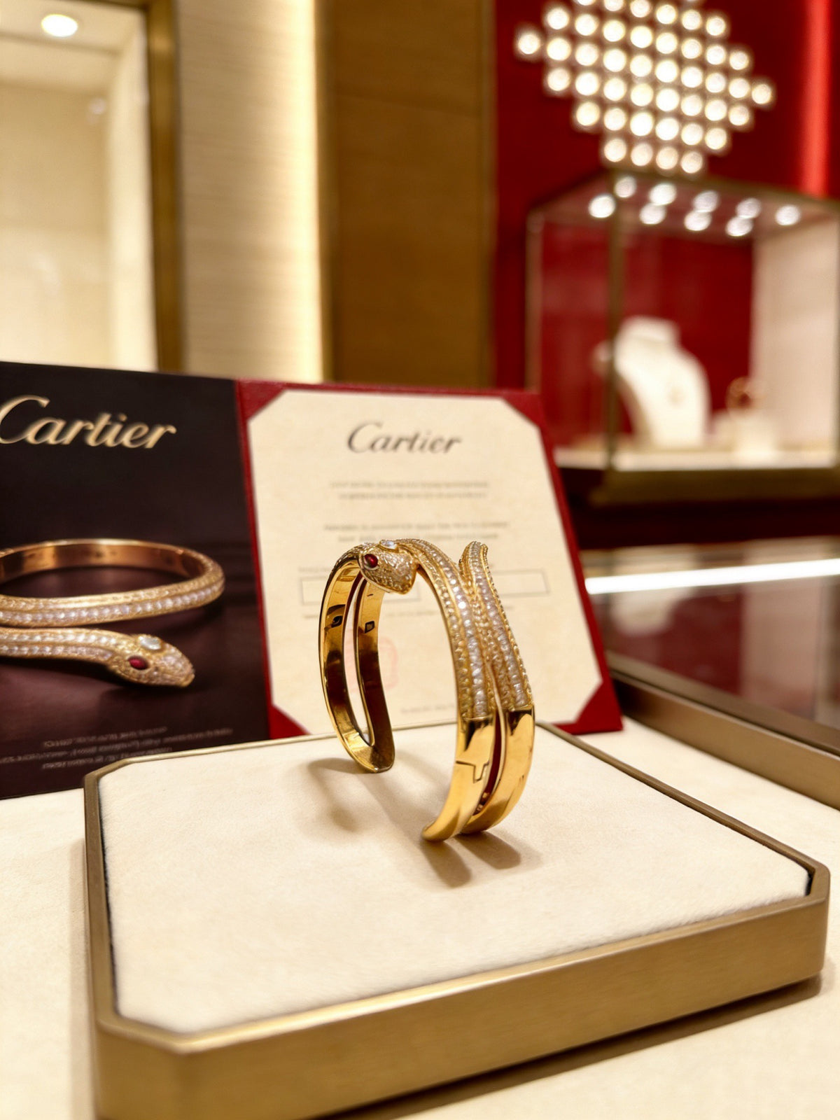 Sculptural Statement Bracelet in Gold-Tone – Design 147 detail view