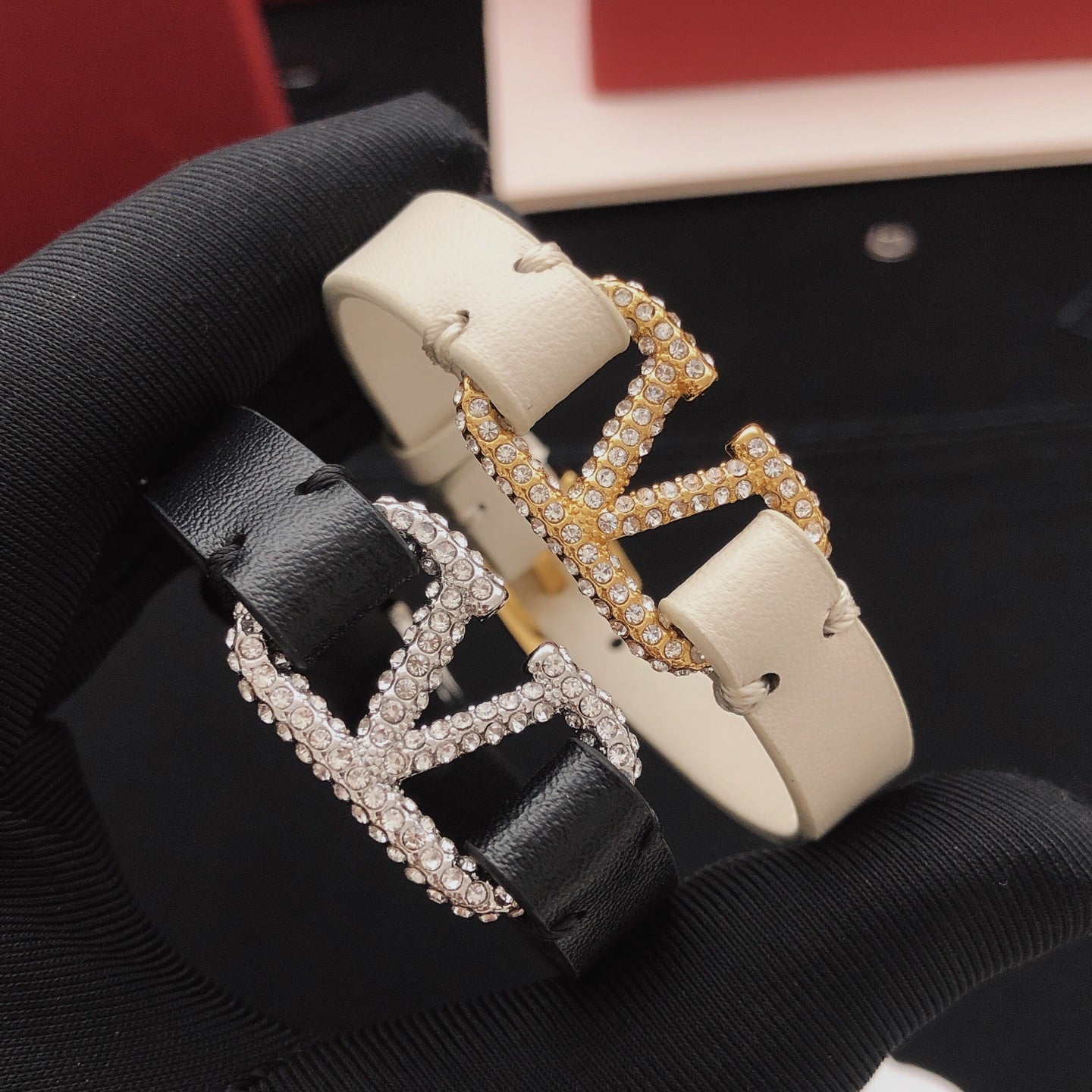 Signature Emblem Bracelet in Gold-Tone – Black detail view
