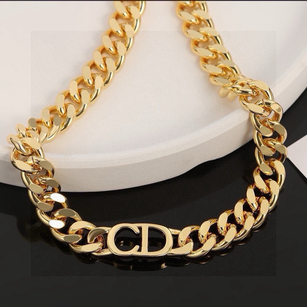 Graphic Letter Motif Pendant Necklace in Gold-Tone with Vintage-Style Finish – Design 003 detail view