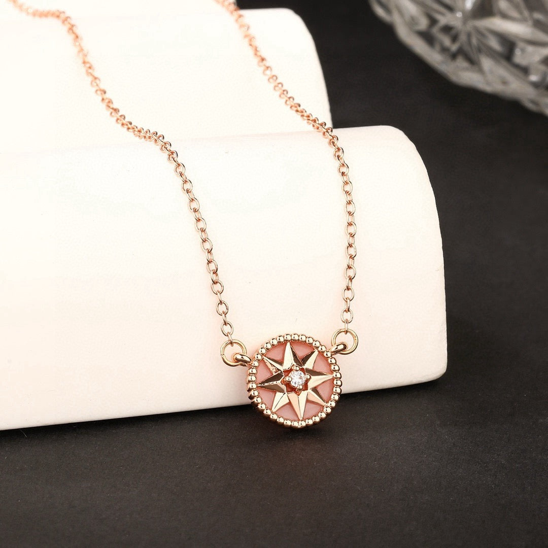 Star Motif Stud Earrings in Gold-Tone detail view