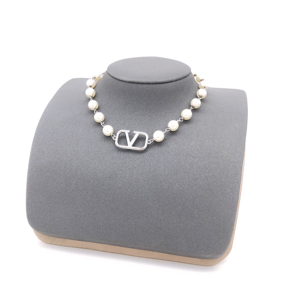 Signature Emblem Pendant Necklace in Gold-Tone – Design 07 main product view