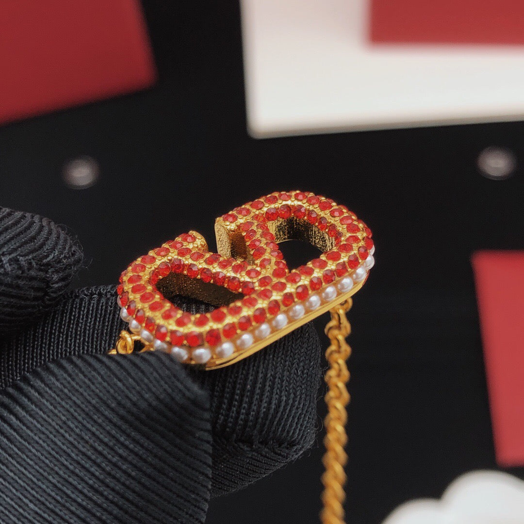 Signature Emblem Jewelry Accessory – Red – Design 02 detail view