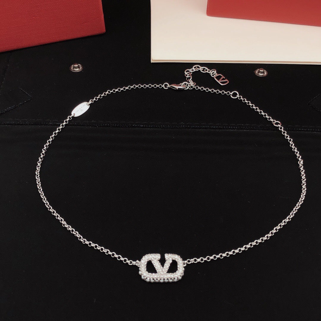 Signature Emblem Pendant Necklace in Gold-Tone – Design 06 detail view