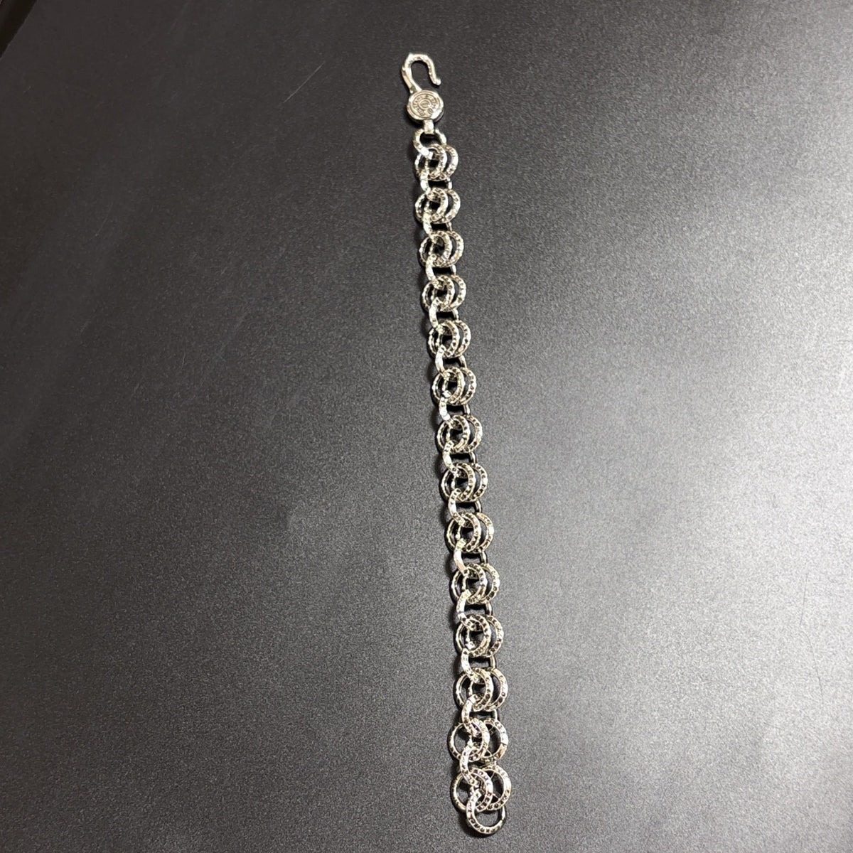 Gothic Emblem Statement Bracelet in Metal-Tone – Design 08 close-up detail