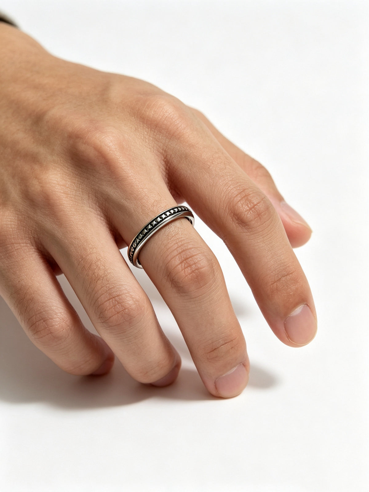 Cross Statement Ring in Metal-Tone – Design 11 detail view