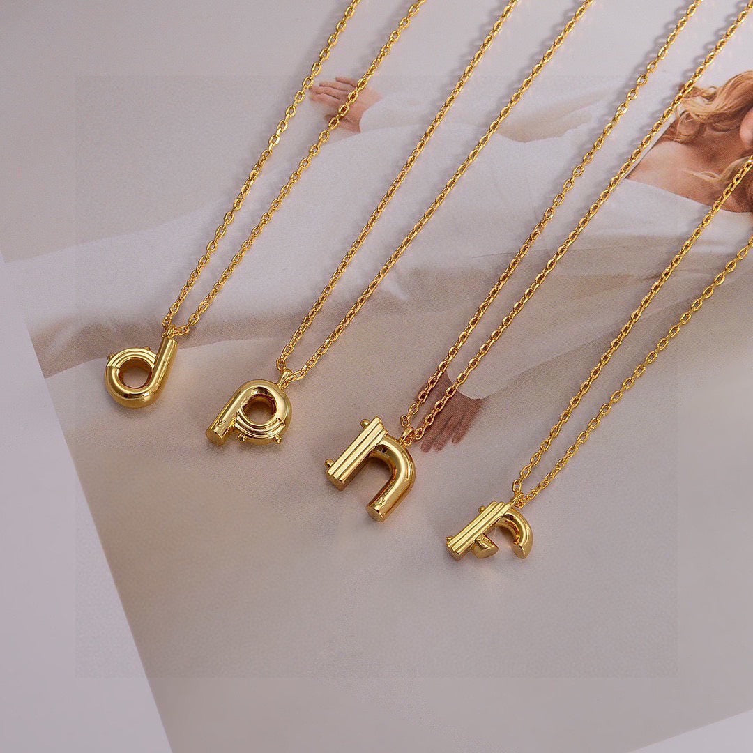 Geometric Emblem Pendant Necklace in Polished Metal-Tone – Design 009 front product view