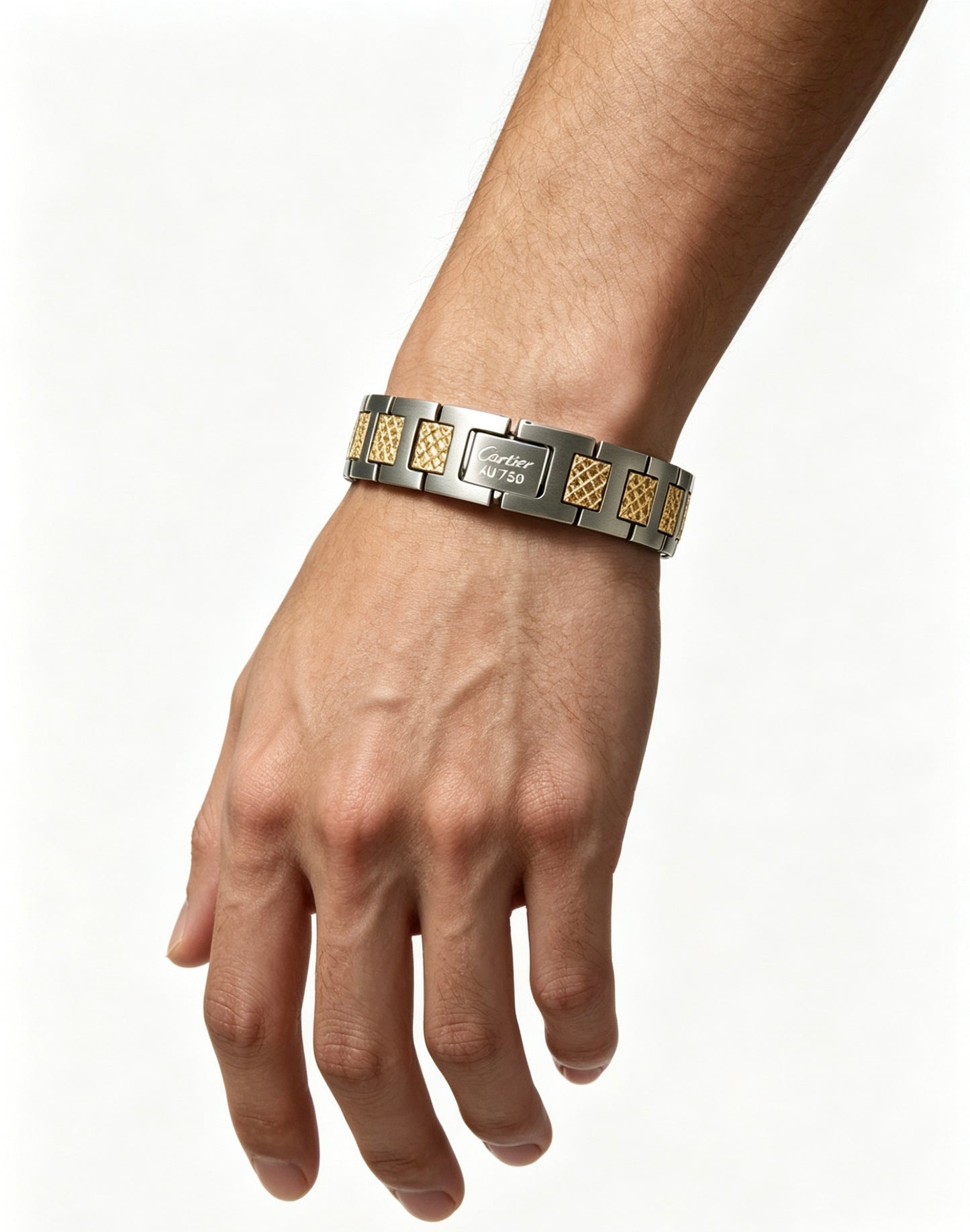 Sculptural Statement Bracelet in Gold-Tone – Design 31 side detail