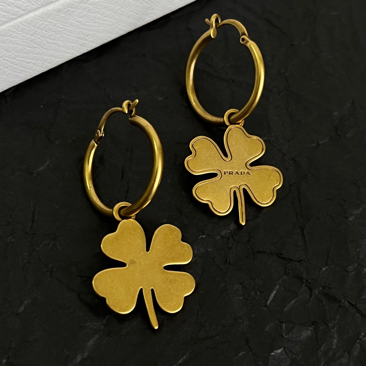 Signature Emblem Statement Earrings in Polished Metal-Tone – Vintage styled detail