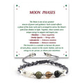 New Moon New Beginnings Bracelet | Moonstone Labradorite Black Obsidian | Crescent Moon Charm | New Chapter Gift