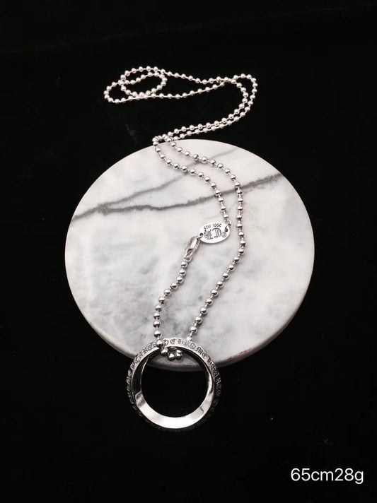 Ring Motif Pendant in Metal-Tone main product view