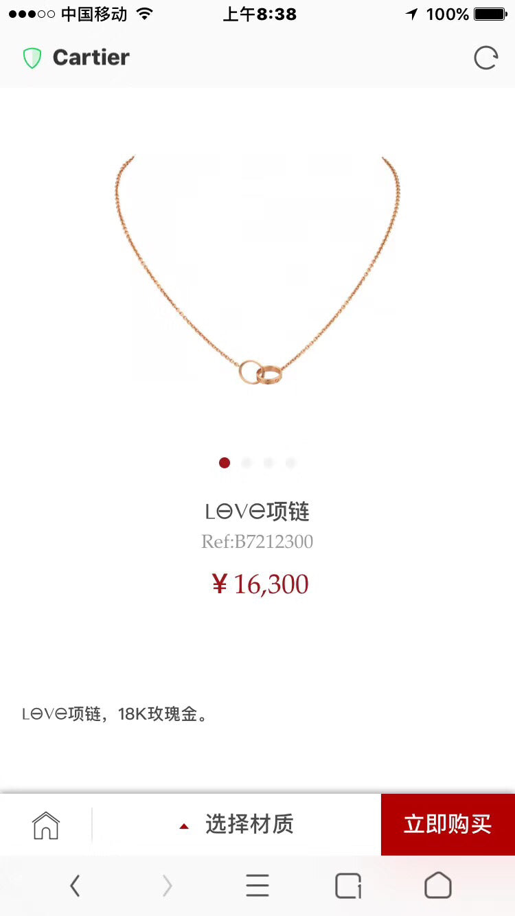 Double-Ring Motif Pendant Necklace in Gold-Tone with Crystal-Style Accents – Design 01 main product view