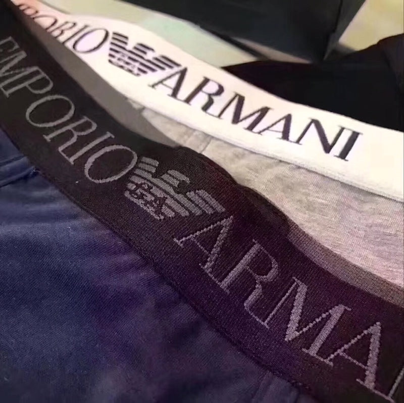 Armani Broad Logo Waistbands Men's Boxer Briefs - 4-Piece Box