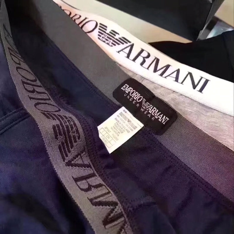 Armani Broad Logo Waistbands Men's Boxer Briefs - 4-Piece Box
