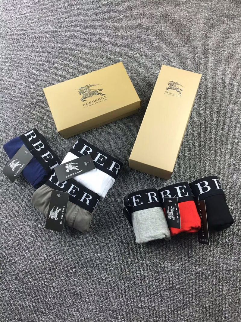 Burberry Modal Broad Contrast Logo Waistbands Men's Boxer Briefs - 3-Piece Box