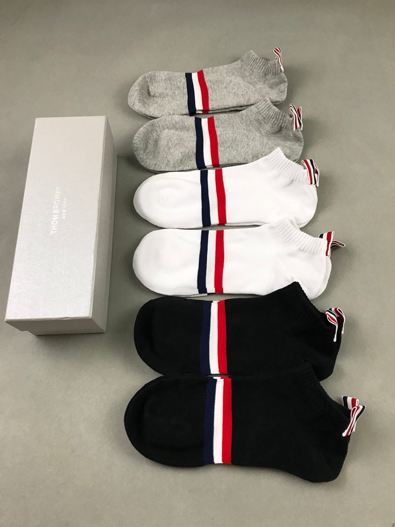 Thom Browne Cotton Crew Socks - 6-Pair Set