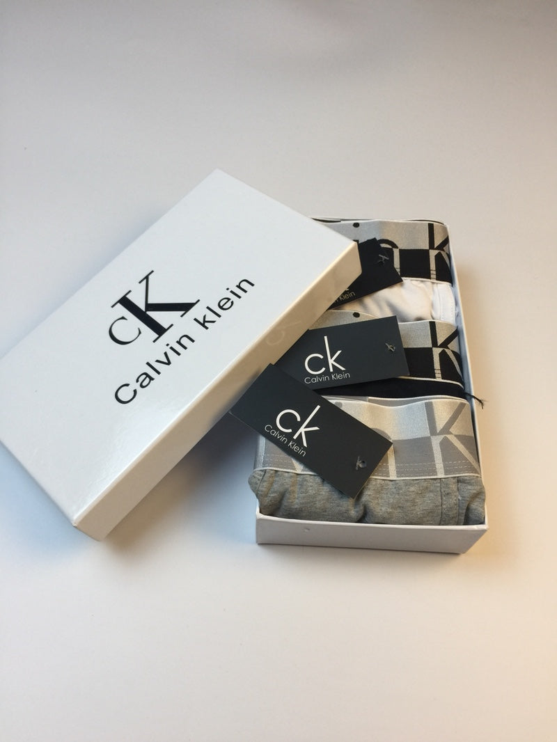 Calvin Klein Cotton All-Over Monogram-Style Graphics Men's Boxer Briefs - 3-Piece Box