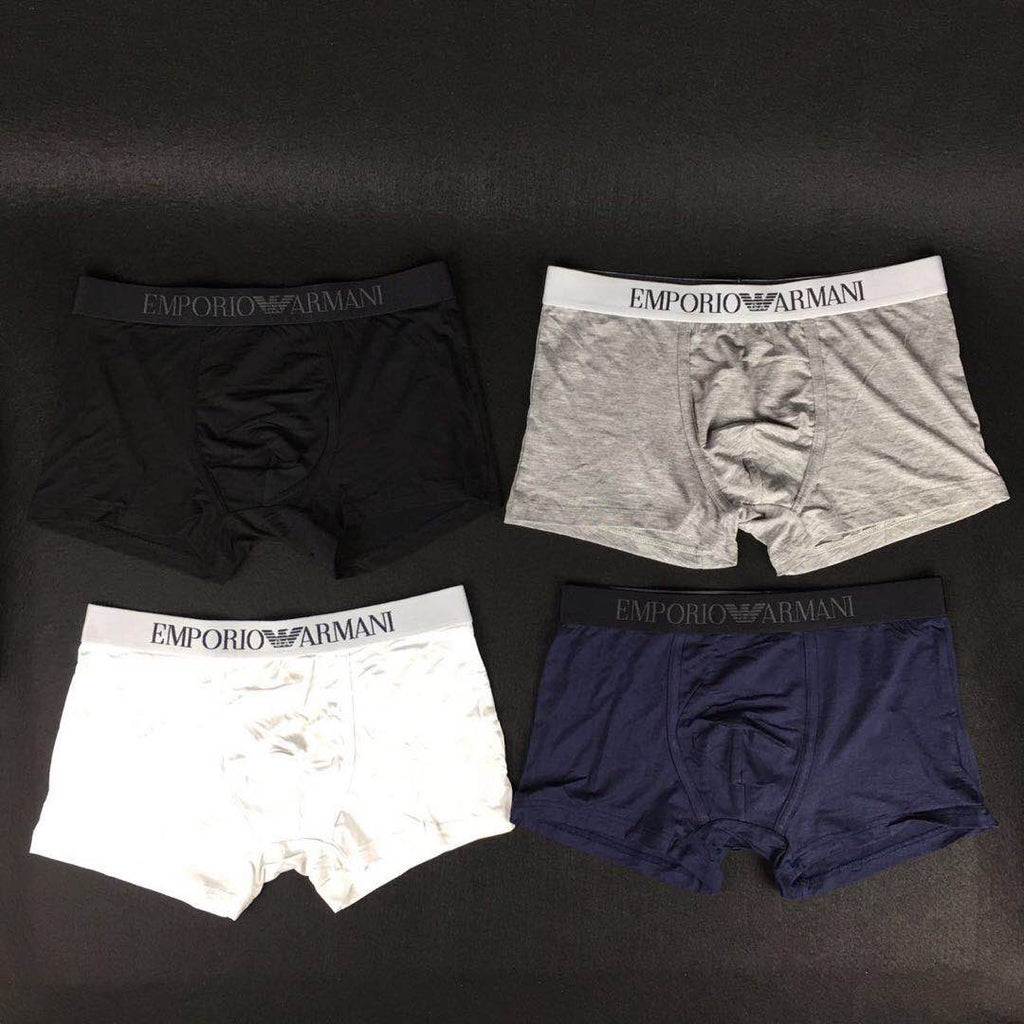 Armani Broad Logo Waistbands Men's Boxer Briefs - 4-Piece Box