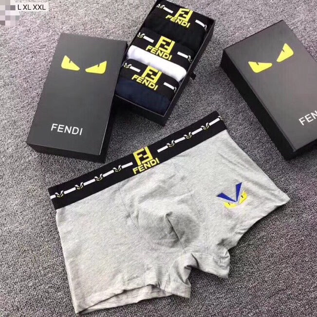 Fendi Cotton Men's Boxer Briefs - 3-Piece Box