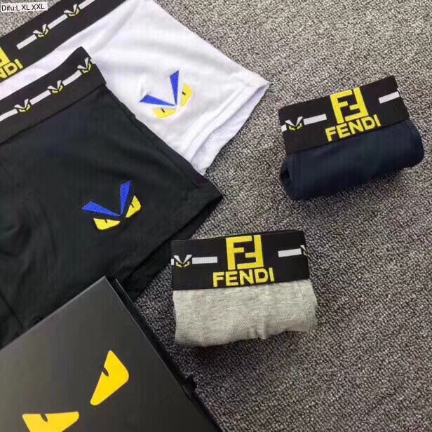Fendi Cotton Men's Boxer Briefs - 3-Piece Box