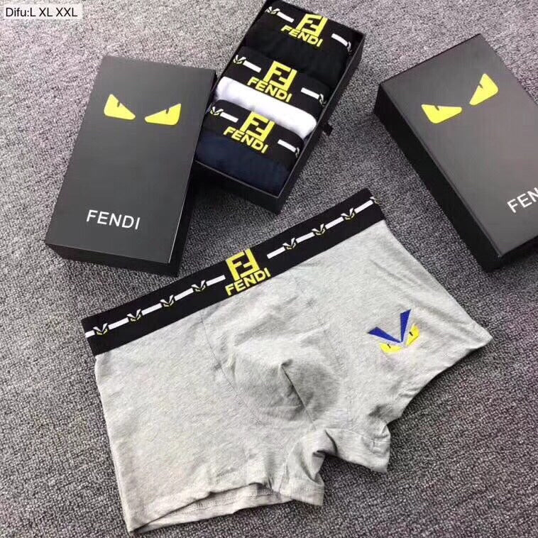 Fendi Cotton Men's Boxer Briefs - 3-Piece Box