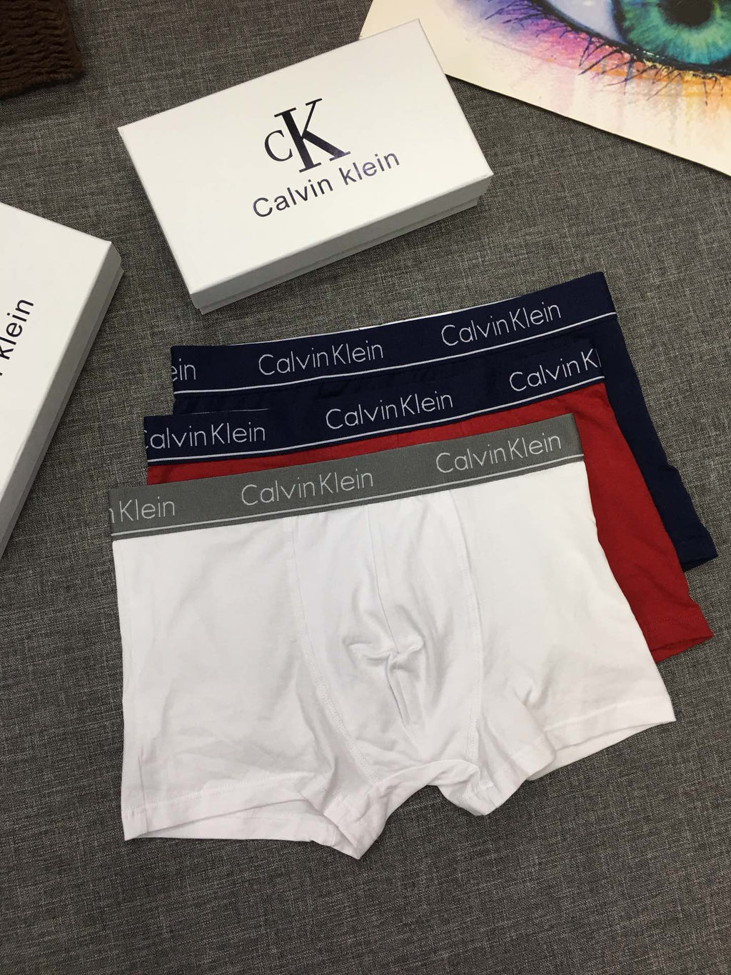 Calvin Klein Broad Logo Waistbands Men's Boxer Briefs - 3-Piece Box