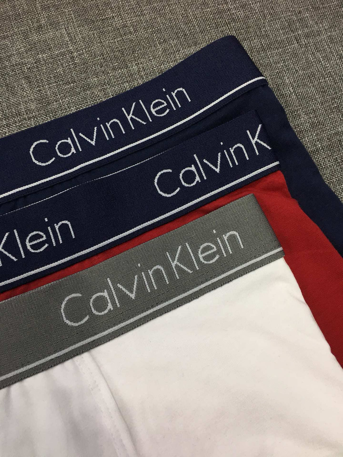 Calvin Klein Cotton-spandex blend Slim Contrast Waistbands Men's Boxer Briefs - 3-Piece Box