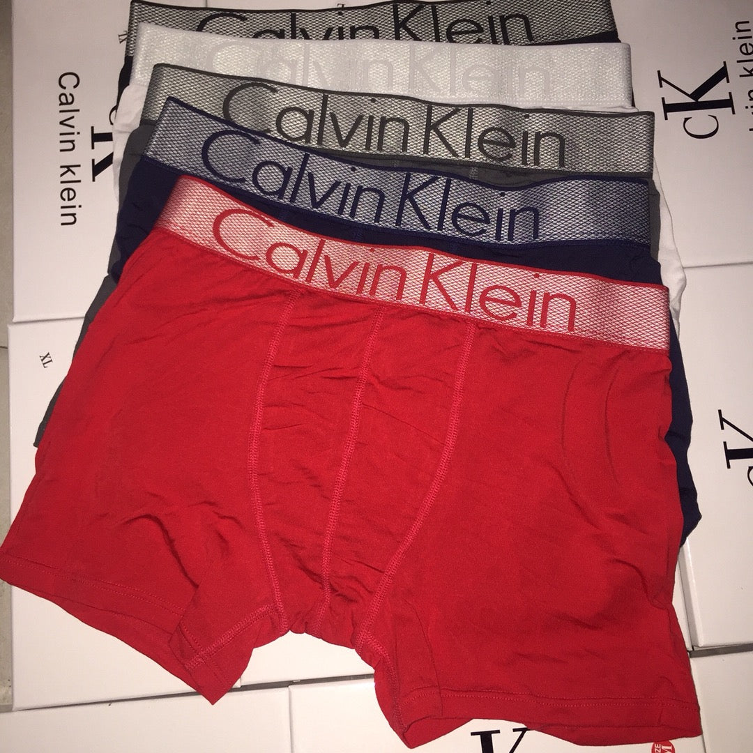 Calvin Klein Oversized Logo Waistbands Men's Boxer Briefs - 3-Piece Box