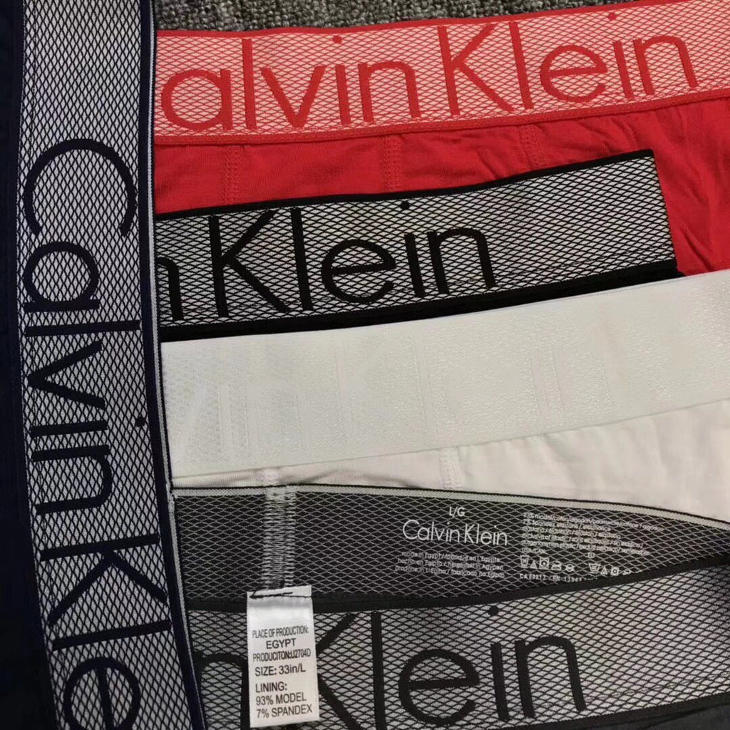 Calvin Klein Oversized Logo Waistbands Men's Boxer Briefs - 3-Piece Box
