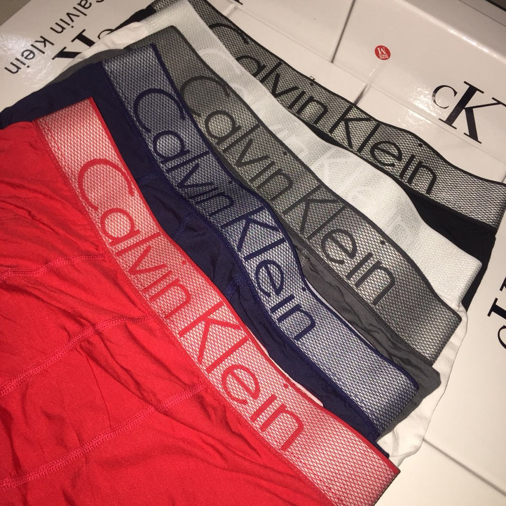 Calvin Klein Oversized Logo Waistbands Men's Boxer Briefs - 3-Piece Box