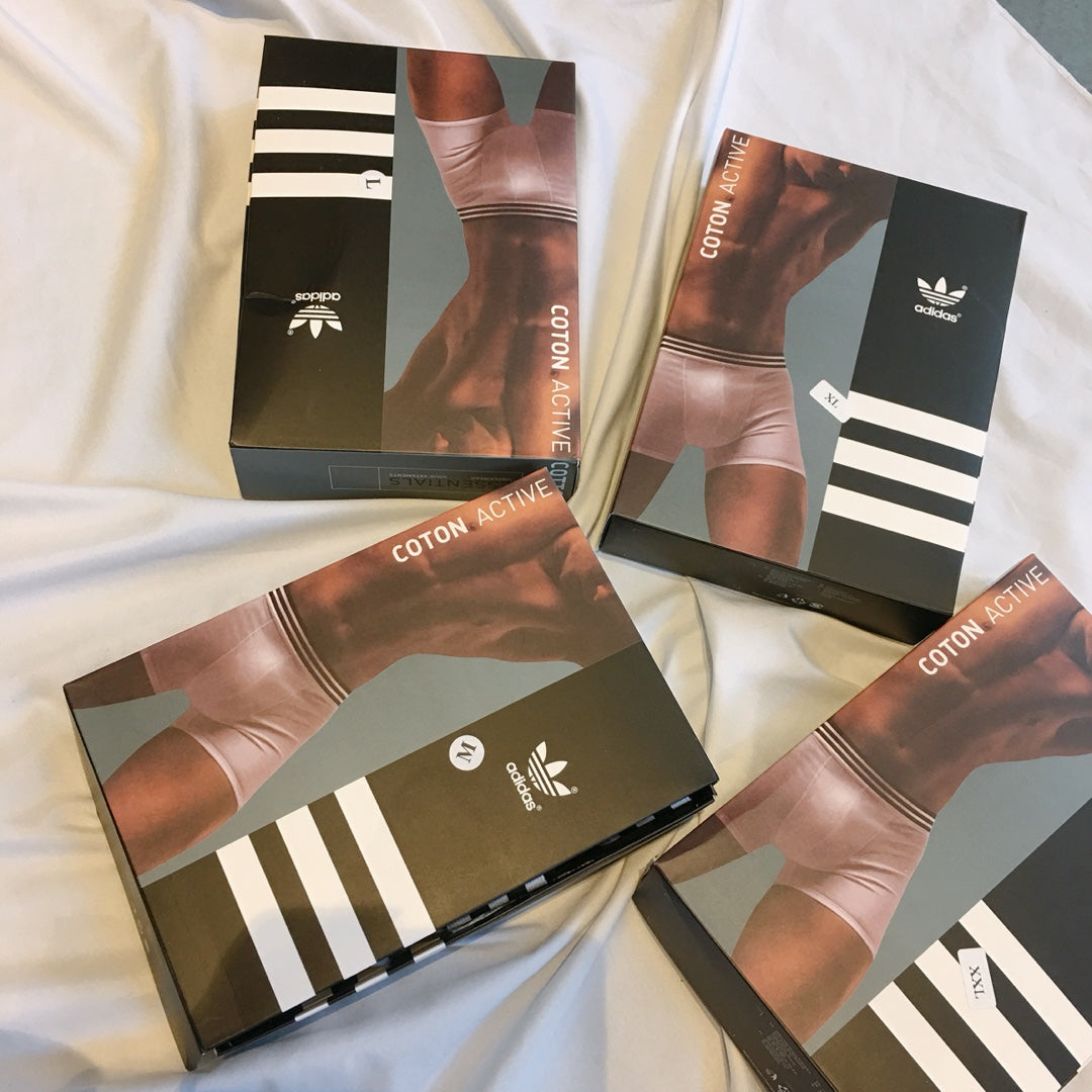 Adidas Cotton Men's Boxer Briefs - 3-Piece Box
