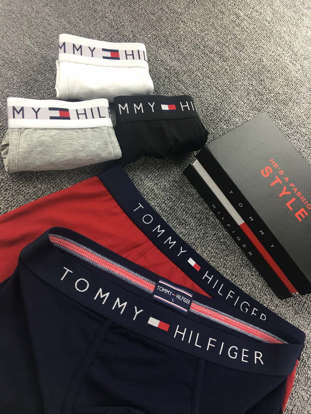 Tommy Hilfiger Contrast Logo Waistbands Men's Boxer Briefs - 3-Piece Box