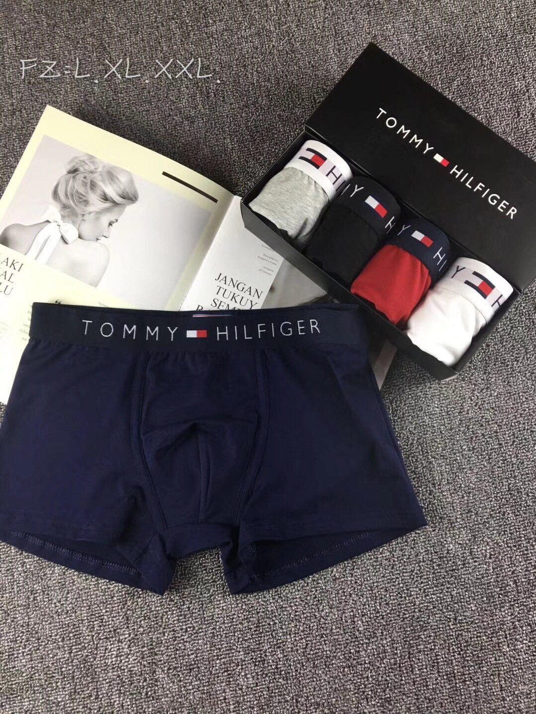 Tommy Hilfiger Contrast Logo Waistbands Men's Boxer Briefs - 3-Piece Box