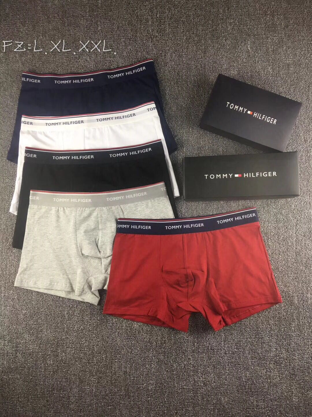Tommy Hilfiger Odell Visible Colour, Waistband And Emblem Details Men's Boxer Briefs - 3-Piece Box