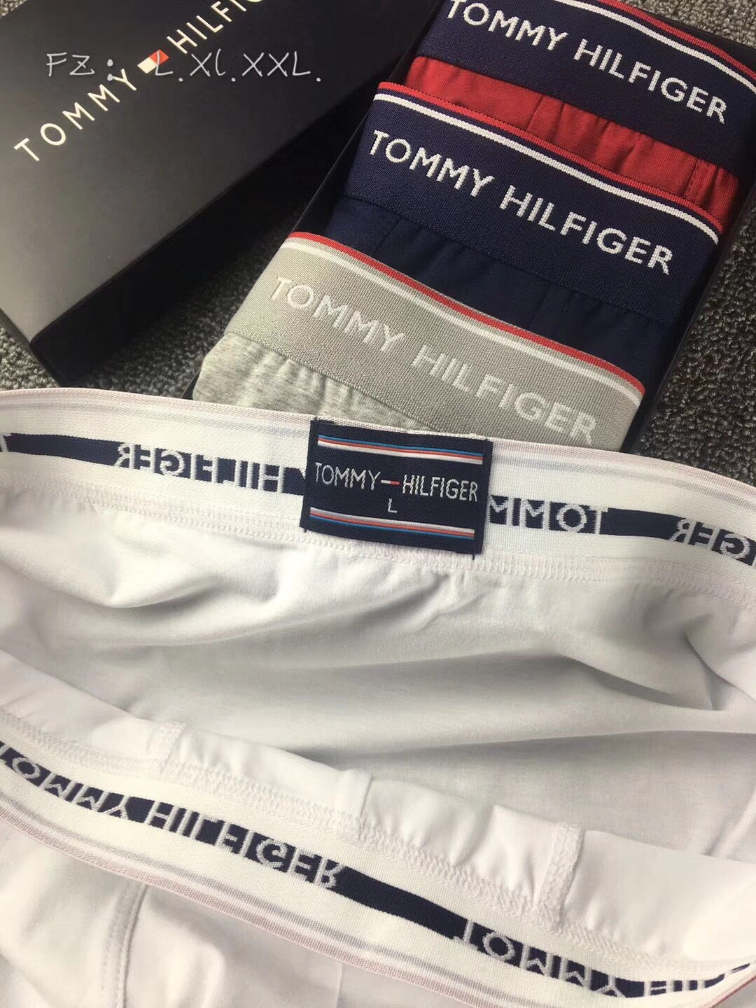 Tommy Hilfiger Contrast Logo Waistbands Men's Boxer Briefs - 3-Piece Box