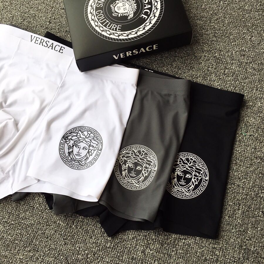 Versace Milk-Silk Men's Boxer Briefs - 3-Piece Box